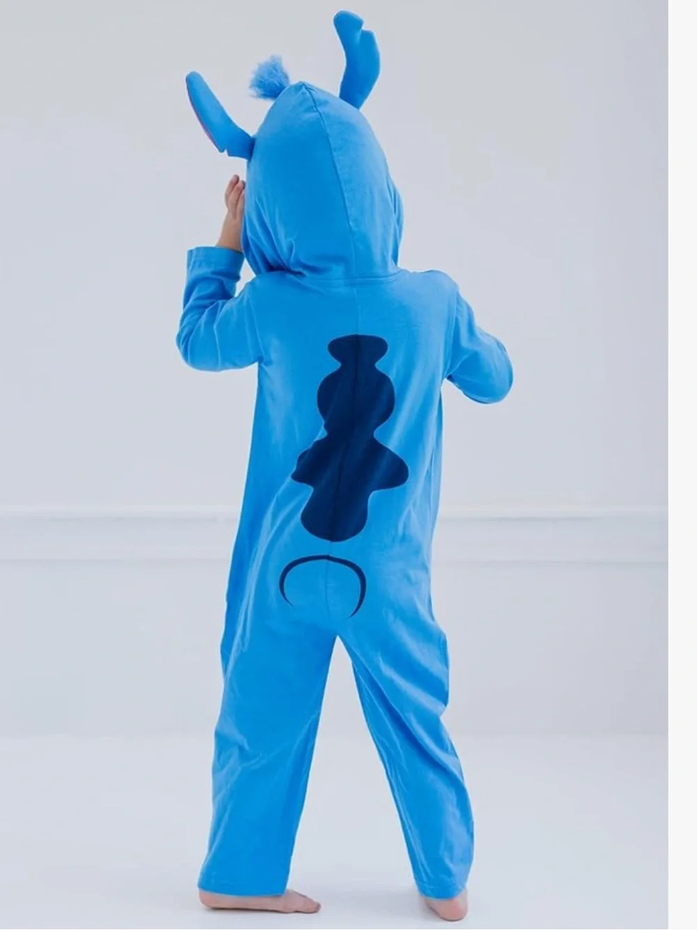 NWT Disney Stitch Zip-Up Coverall Pajama Costume Size 14/16 Blue One Piece